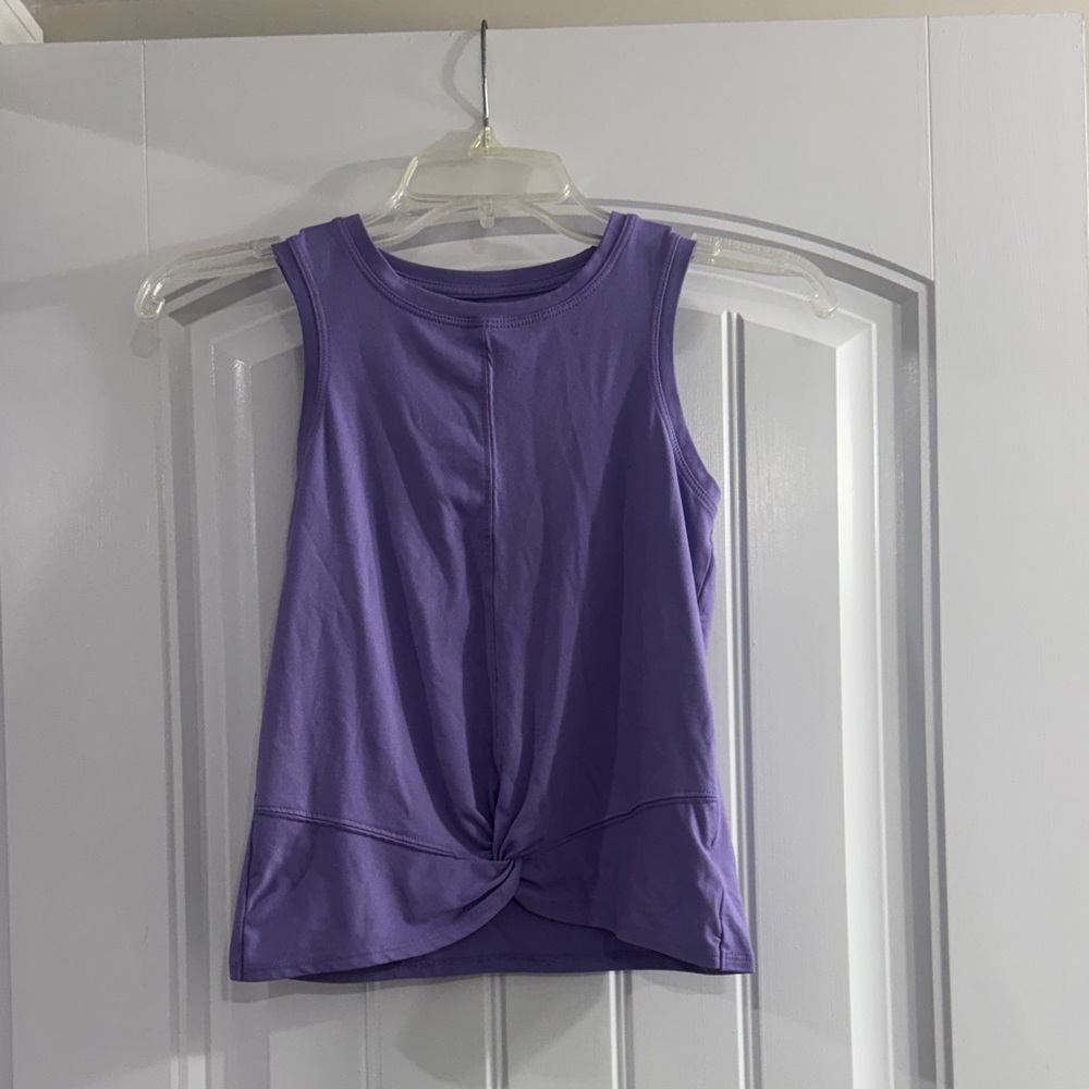 Freefly Purple Twist Knot Tank Top    Girls Size -M